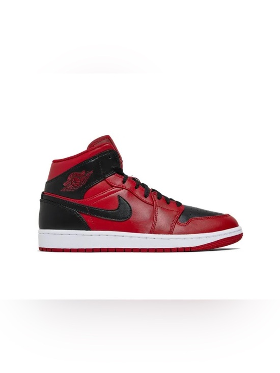 Jordan Other - Air Jordan 1 Mid Reverse Bred Gym Red Black Sneakers Men's 9.5